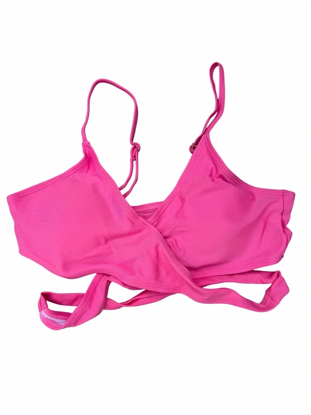 Girls 3 Piece Wrap Bikini Top with Bottoms and Shorts Swim Suit Size 170 aka 14